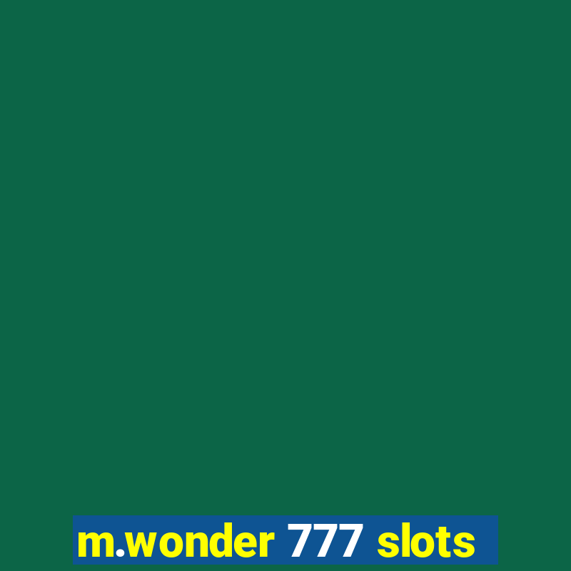 m.wonder 777 slots